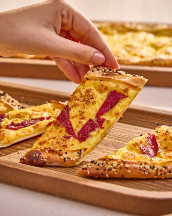 Pide pastrame and eggs